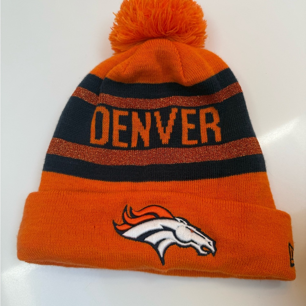 Denver Broncos Orange Knit Beanie NFL New Era